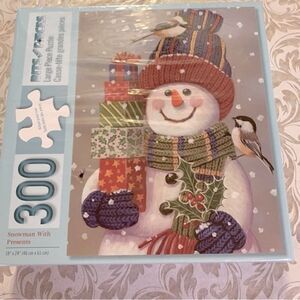 Bits and Pieces Snowman with Presents Puzzle Christmas Winter New & Sealed